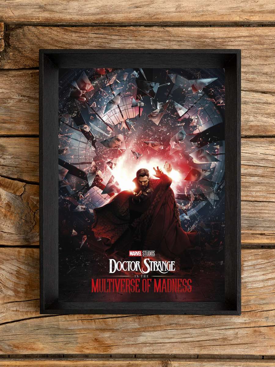 Doctor Strange - In the Universe of Madness Film Poster Tablo Siyah Çerçeveli Yüksek Kalite Film Duvar Tablo