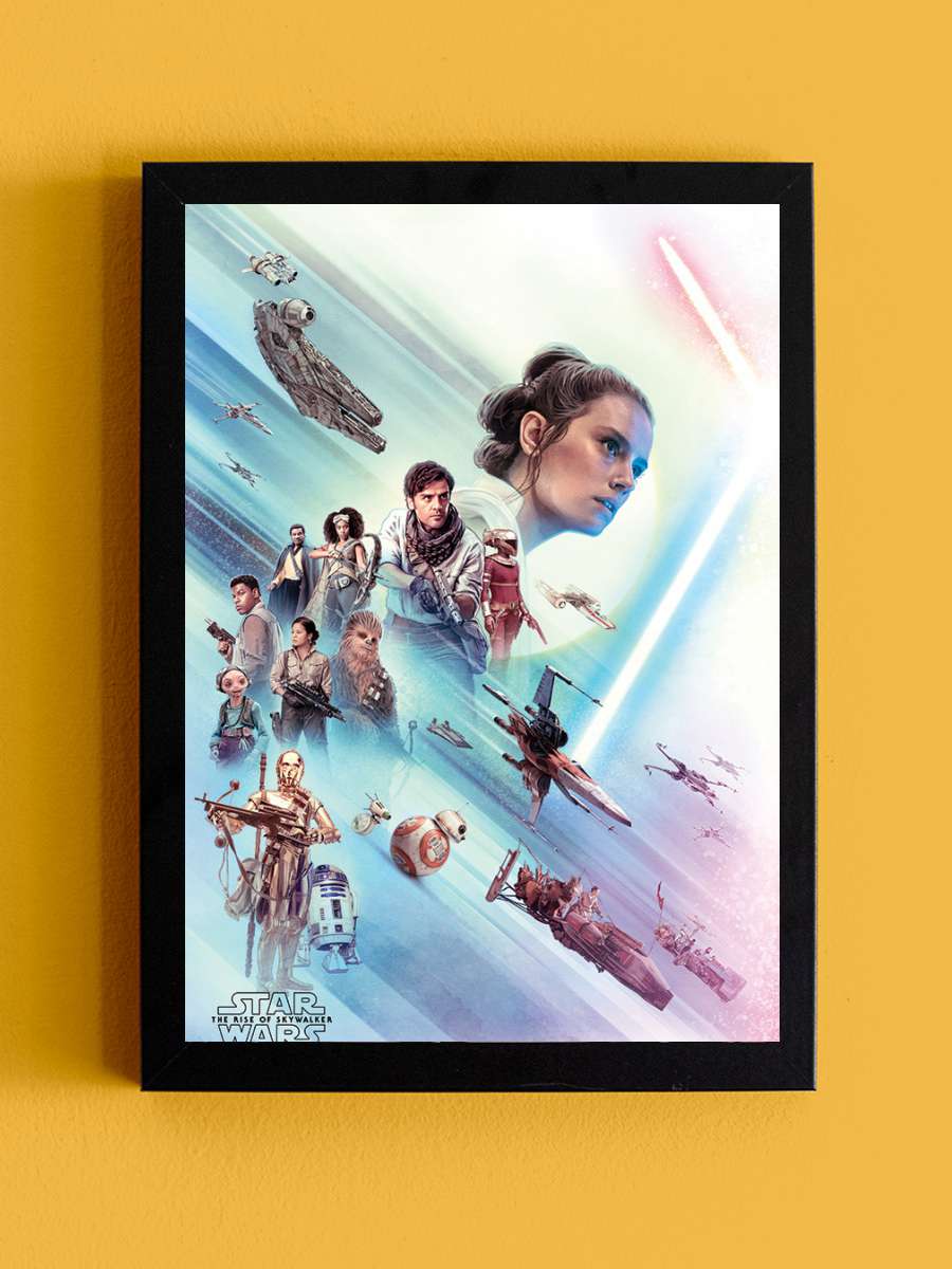 Star Wars: The Rise of Skywalker - Rey Film Poster Tablo Siyah Çerçeveli Yüksek Kalite Film Duvar Tablo