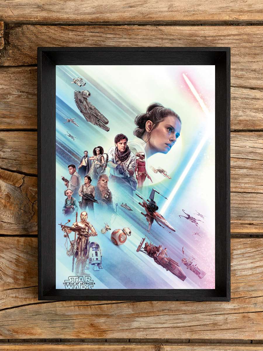 Star Wars: The Rise of Skywalker - Rey Film Poster Tablo Siyah Çerçeveli Yüksek Kalite Film Duvar Tablo