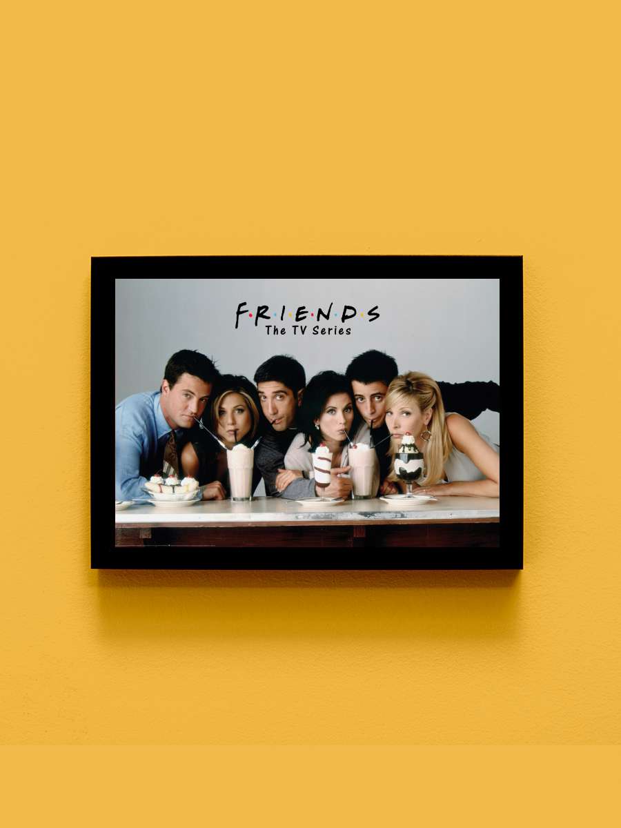 Friends - Milkshake Film Poster Tablo Siyah Çerçeveli Yüksek Kalite Film Duvar Tablo