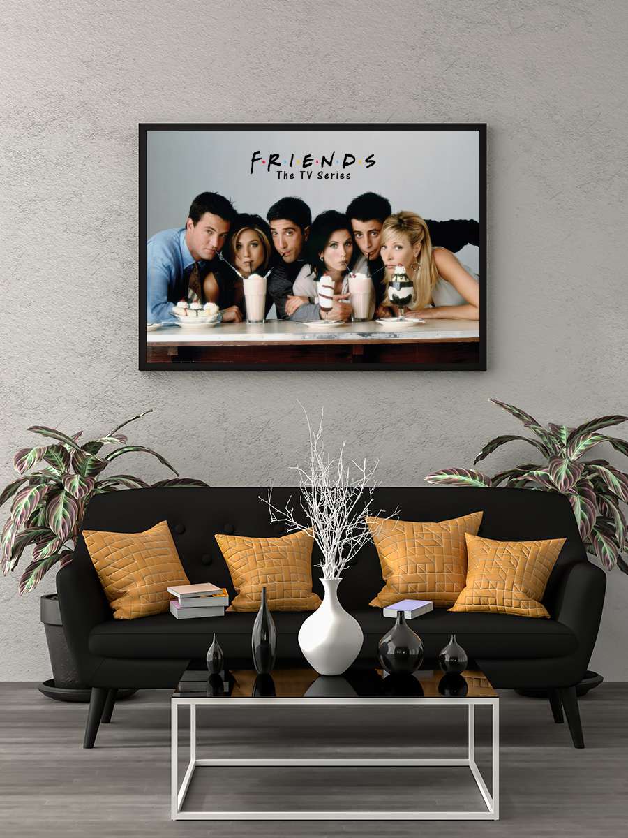 Friends - Milkshake Film Poster Tablo Siyah Çerçeveli Yüksek Kalite Film Duvar Tablo