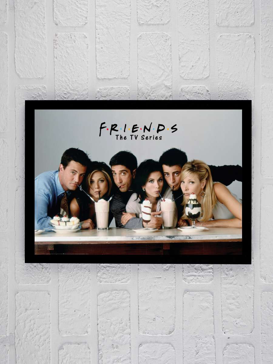 Friends - Milkshake Film Poster Tablo Siyah Çerçeveli Yüksek Kalite Film Duvar Tablo