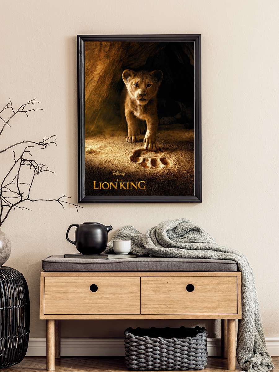 The Lion King - Simba Film Poster Tablo Siyah Çerçeveli Yüksek Kalite Film Duvar Tablo