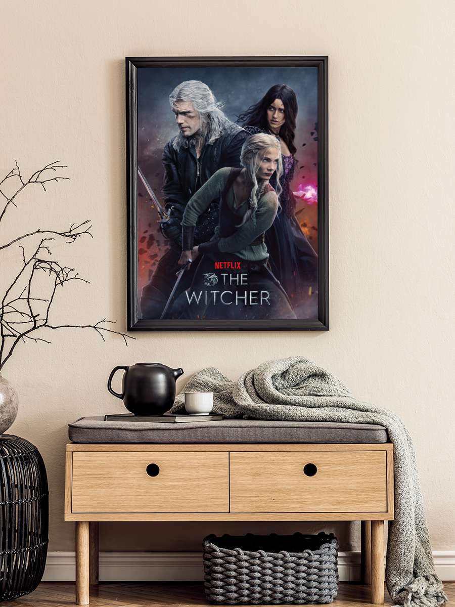 The Witcher - Season 3 Film Poster Tablo Siyah Çerçeveli Yüksek Kalite Film Duvar Tablo