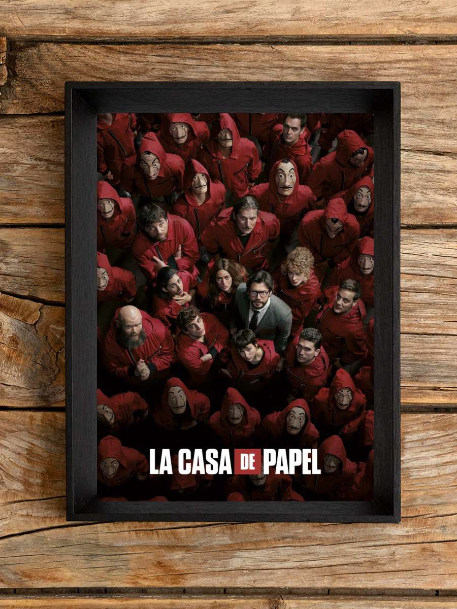 La Casa De Papel Film Poster Tablo Siyah Çerçeveli Yüksek Kalite Film Duvar Tablo