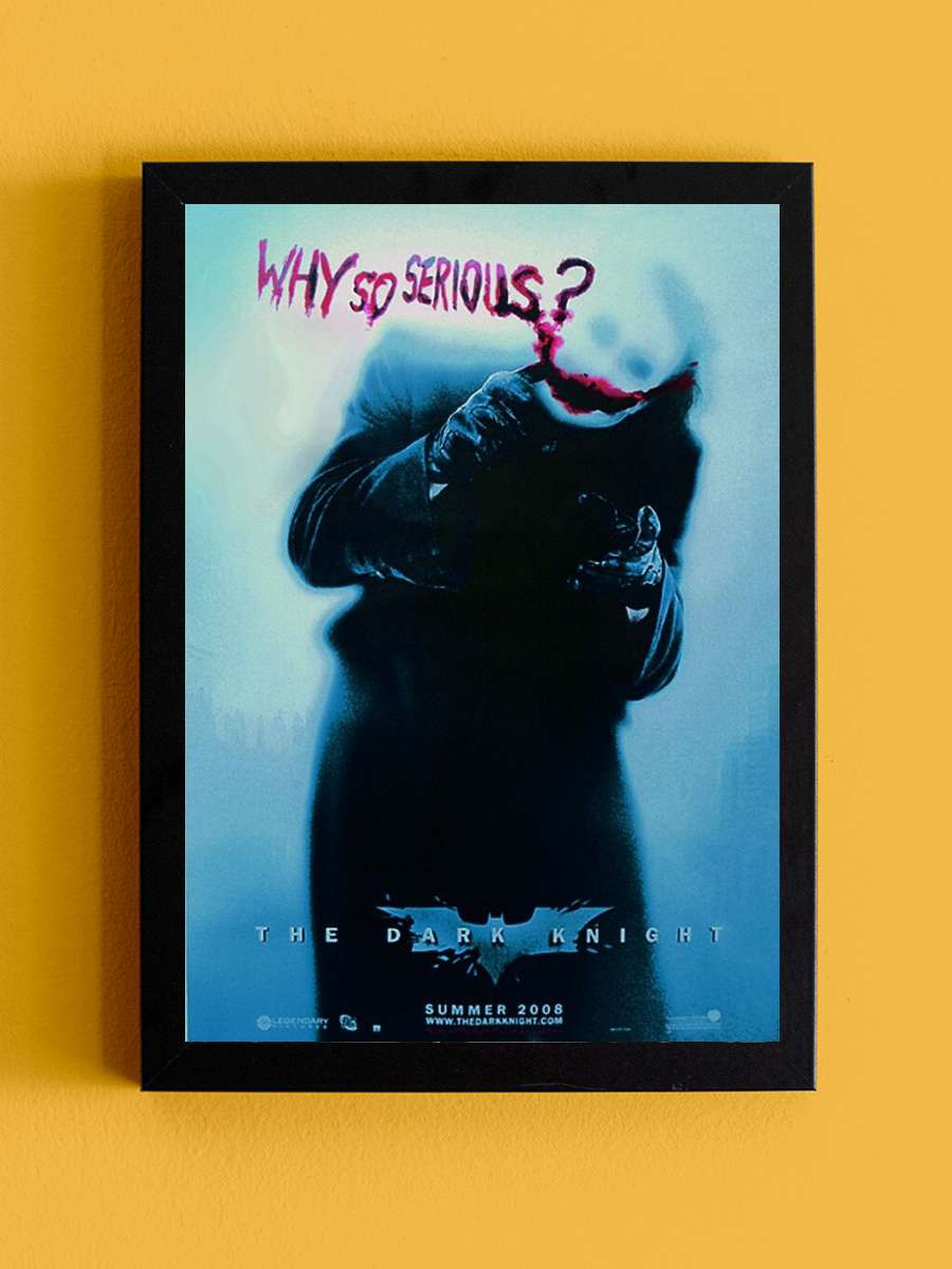 BATMAN: The Dark Knight - Joker Why So Serious? … Film Poster Tablo Siyah Çerçeveli Yüksek Kalite Film Duvar Tablo