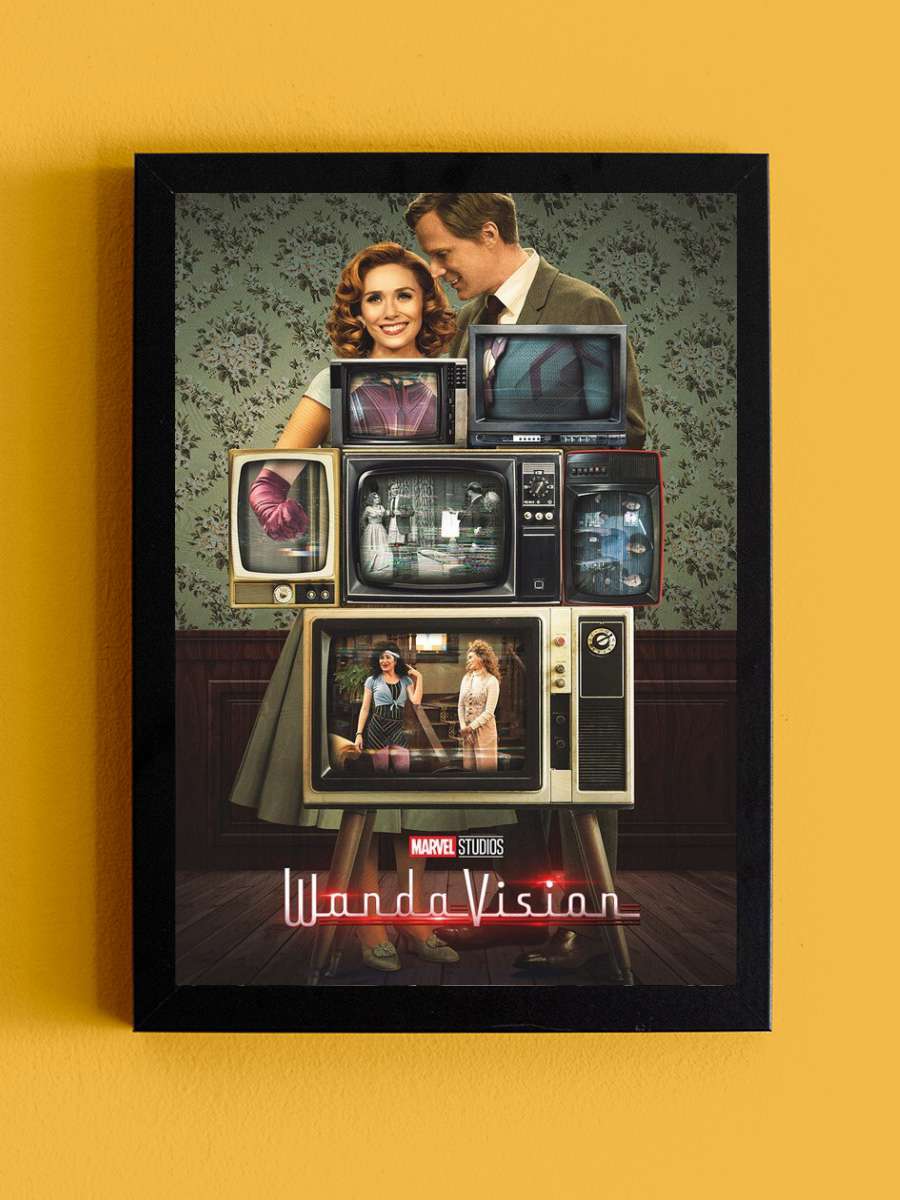 WandaVision - Live on TV Film Poster Tablo Siyah Çerçeveli Yüksek Kalite Film Duvar Tablo