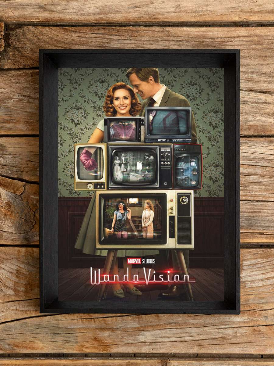 WandaVision - Live on TV Film Poster Tablo Siyah Çerçeveli Yüksek Kalite Film Duvar Tablo