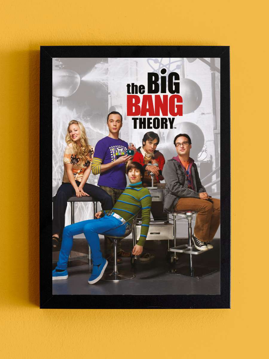 The Big Bang Theory - Characters Film Poster Tablo Siyah Çerçeveli Yüksek Kalite Film Duvar Tablo