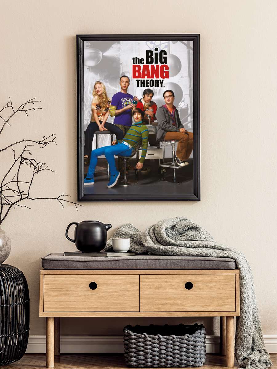 The Big Bang Theory - Characters Film Poster Tablo Siyah Çerçeveli Yüksek Kalite Film Duvar Tablo