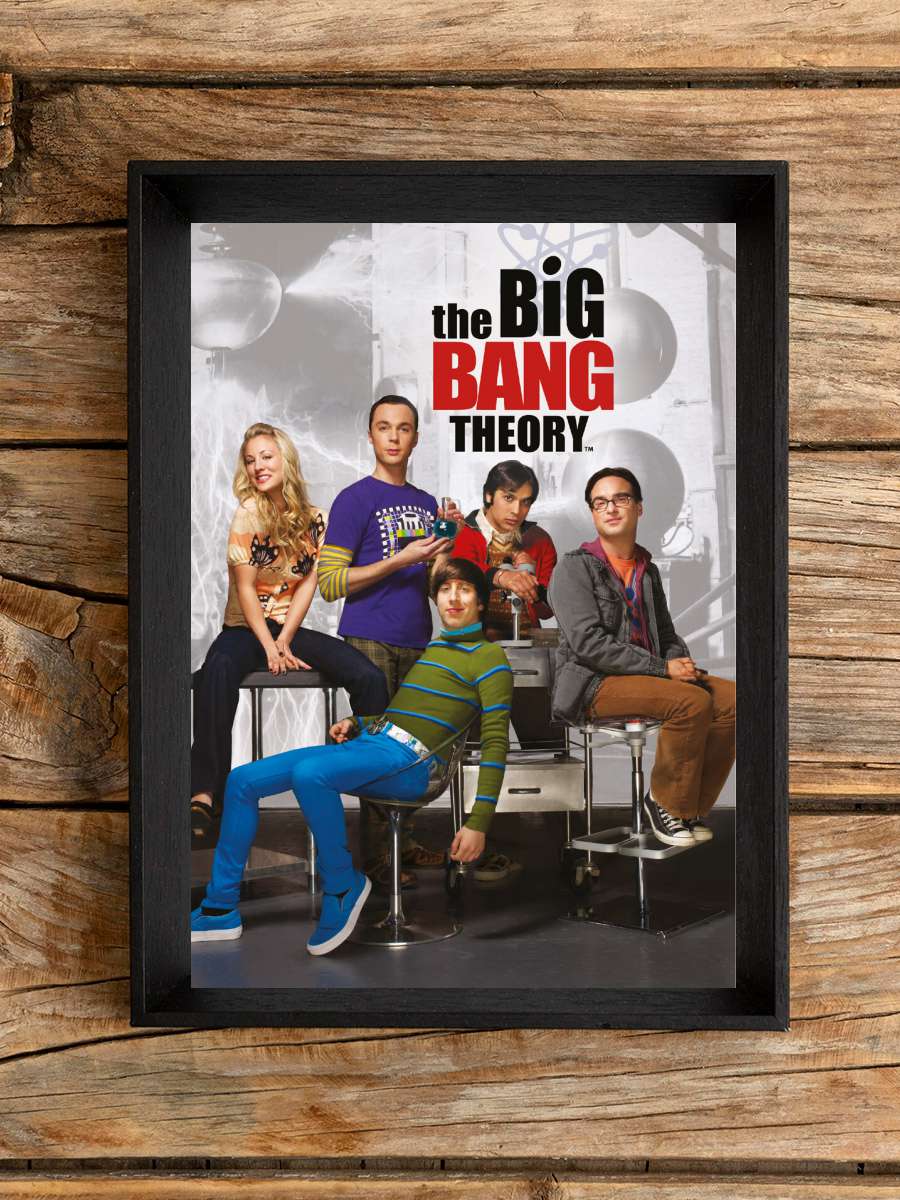 The Big Bang Theory - Characters Film Poster Tablo Siyah Çerçeveli Yüksek Kalite Film Duvar Tablo