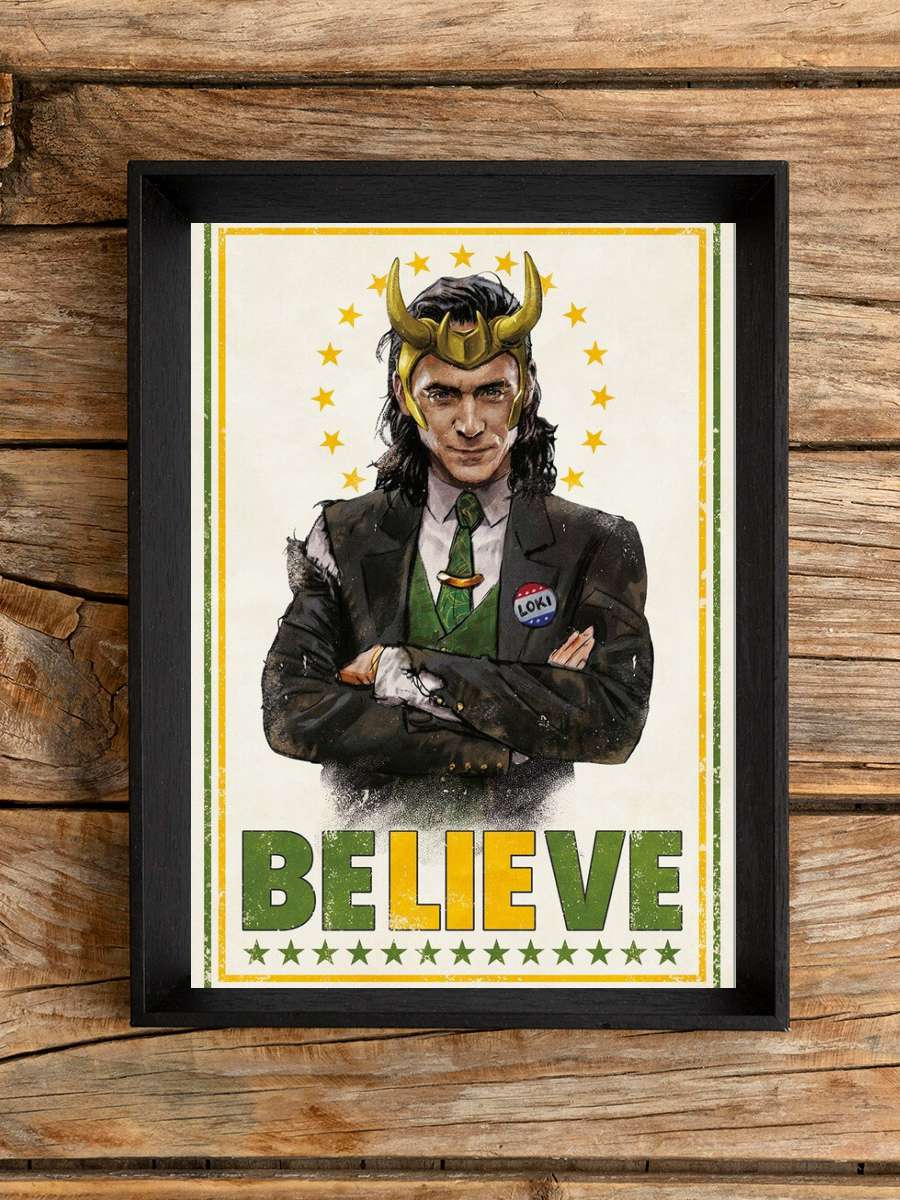 Marvel - Loki Film Poster Tablo Siyah Çerçeveli Yüksek Kalite Film Duvar Tablo