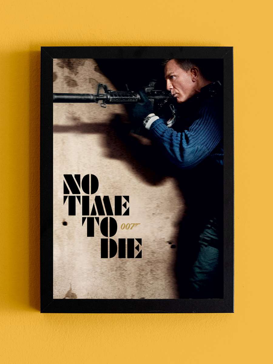 James Bond: No Time To Die - Stalk Film Poster Tablo Siyah Çerçeveli Yüksek Kalite Film Duvar Tablo