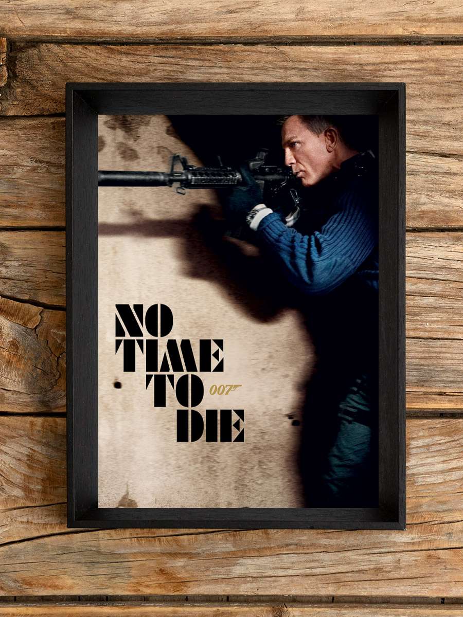 James Bond: No Time To Die - Stalk Film Poster Tablo Siyah Çerçeveli Yüksek Kalite Film Duvar Tablo