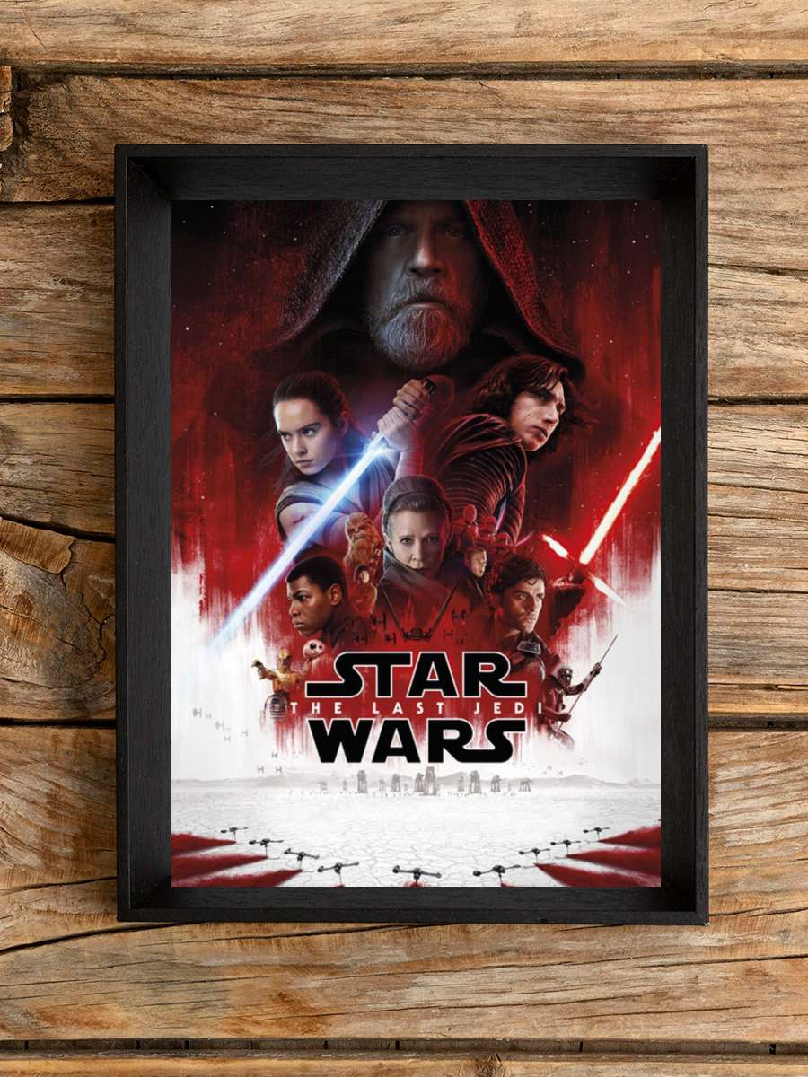 Star Wars: Episode VIII - The Last Jedi One… Film Poster Tablo Siyah Çerçeveli Yüksek Kalite Film Duvar Tablo