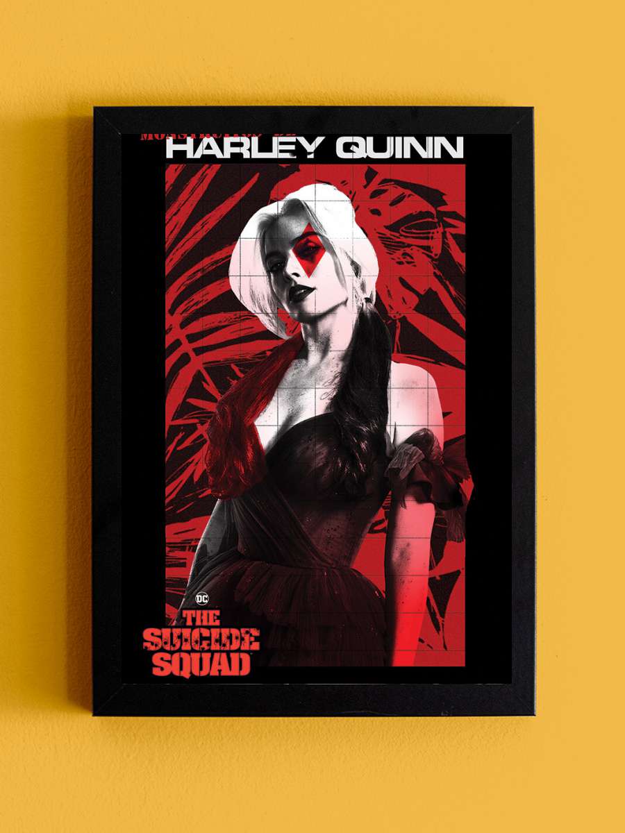 The Suicide Squad - Monstruitos De Harley Quinn Film Poster Tablo Siyah Çerçeveli Yüksek Kalite Film Duvar Tablo