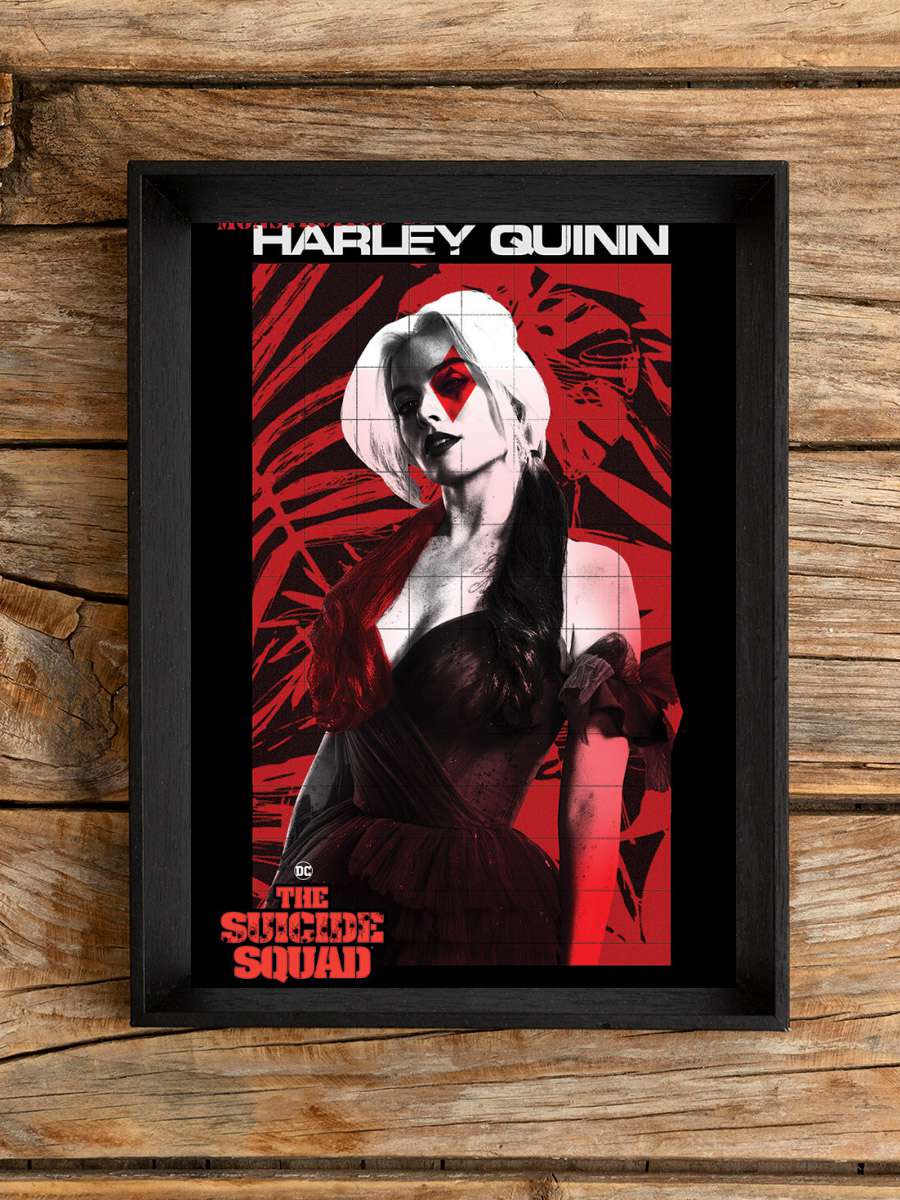 The Suicide Squad - Monstruitos De Harley Quinn Film Poster Tablo Siyah Çerçeveli Yüksek Kalite Film Duvar Tablo