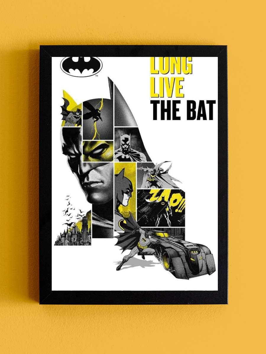 Batman - 80th Anniversary Film Poster Tablo Siyah Çerçeveli Yüksek Kalite Film Duvar Tablo