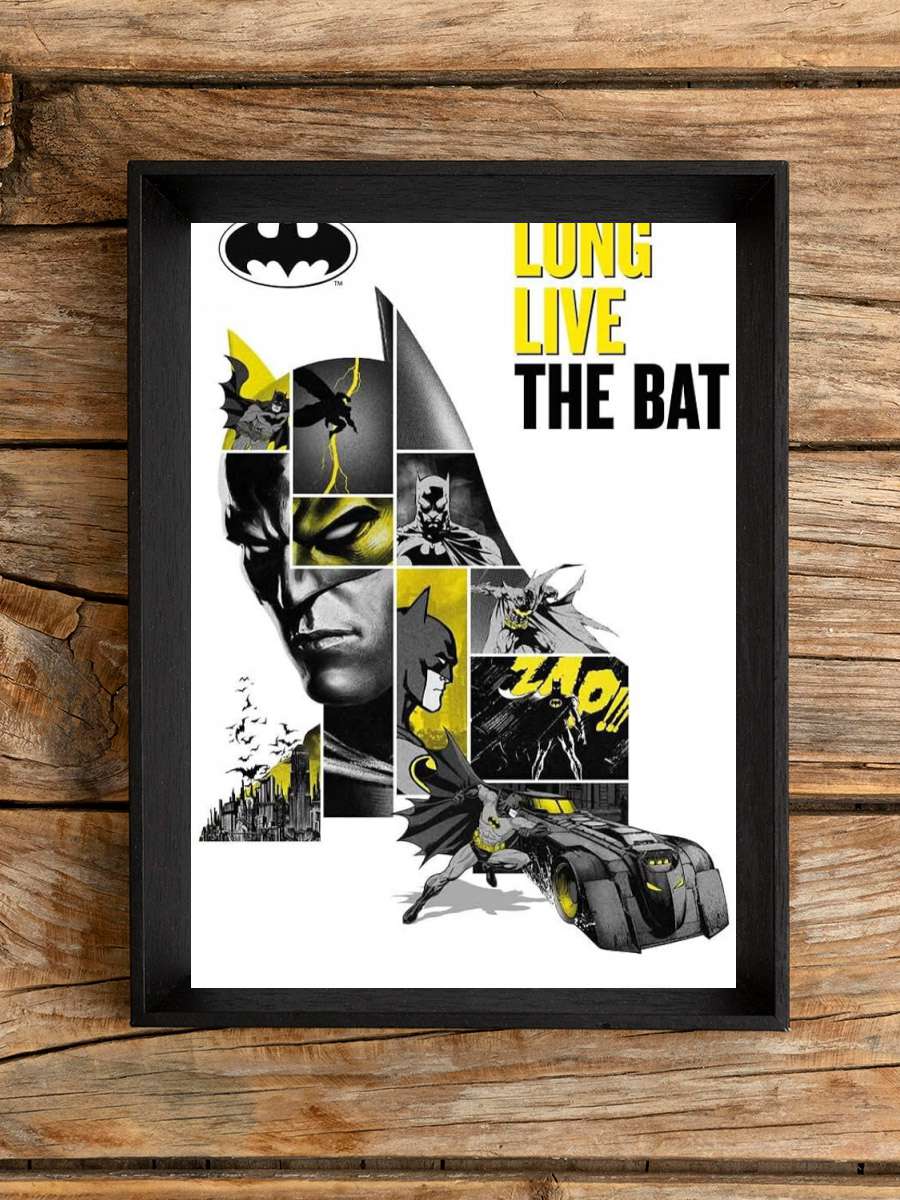 Batman - 80th Anniversary Film Poster Tablo Siyah Çerçeveli Yüksek Kalite Film Duvar Tablo