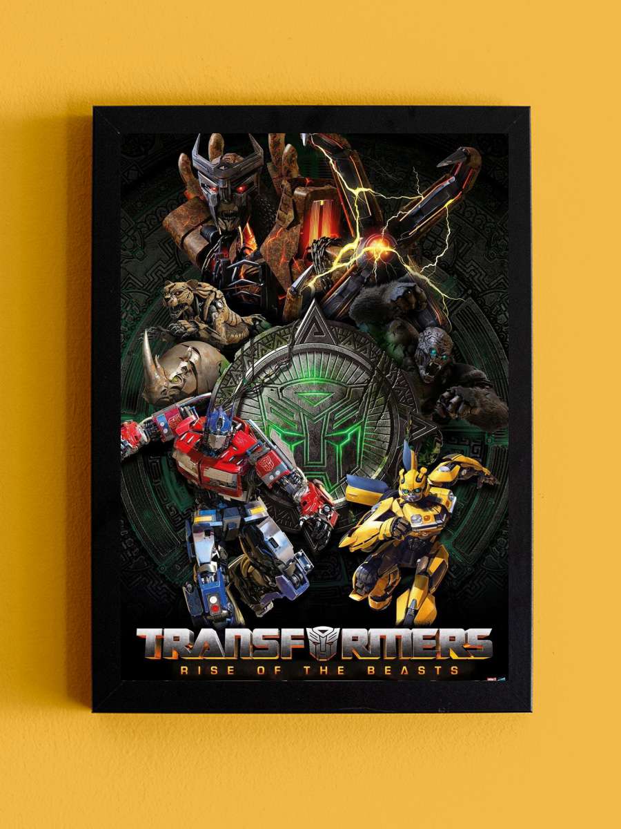 Transformers: Rise Of The Beasts - Primal Rage Film Poster Tablo Siyah Çerçeveli Yüksek Kalite Film Duvar Tablo