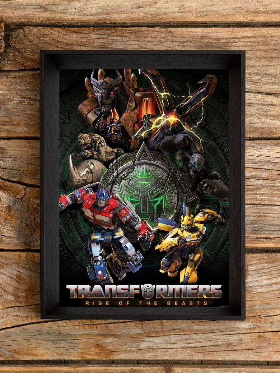 Transformers: Rise Of The Beasts - Primal Rage Film Poster Tablo Siyah Çerçeveli Yüksek Kalite Film Duvar Tablo