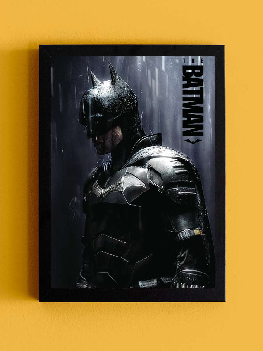 The Batman 2022 - Grey Rain Film Poster Tablo Siyah Çerçeveli Yüksek Kalite Film Duvar Tablo