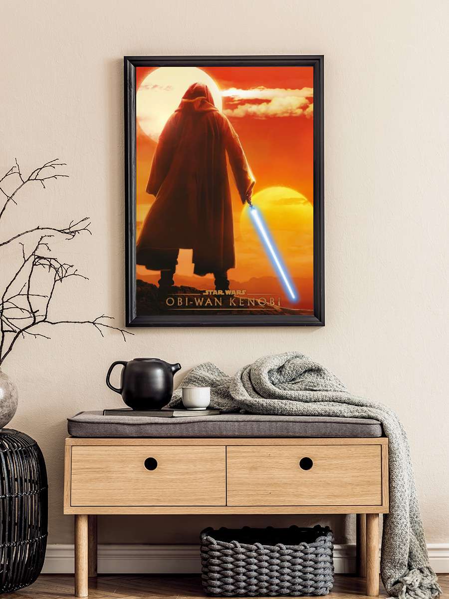 Star Wars: Obi-Wan Kenobi - Twin Suns Film Poster Tablo Siyah Çerçeveli Yüksek Kalite Film Duvar Tablo