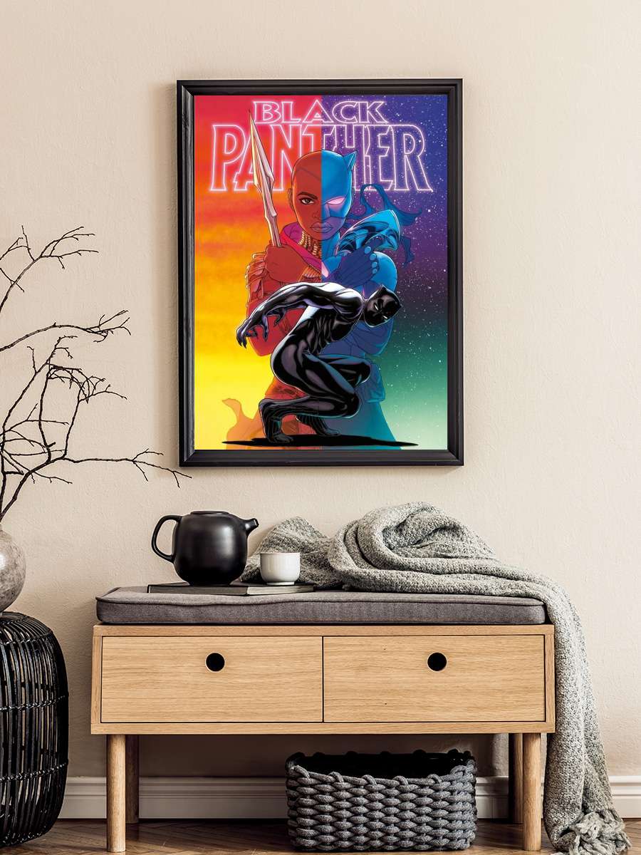 Black Panther - Wakanda Forever Film Poster Tablo Siyah Çerçeveli Yüksek Kalite Film Duvar Tablo