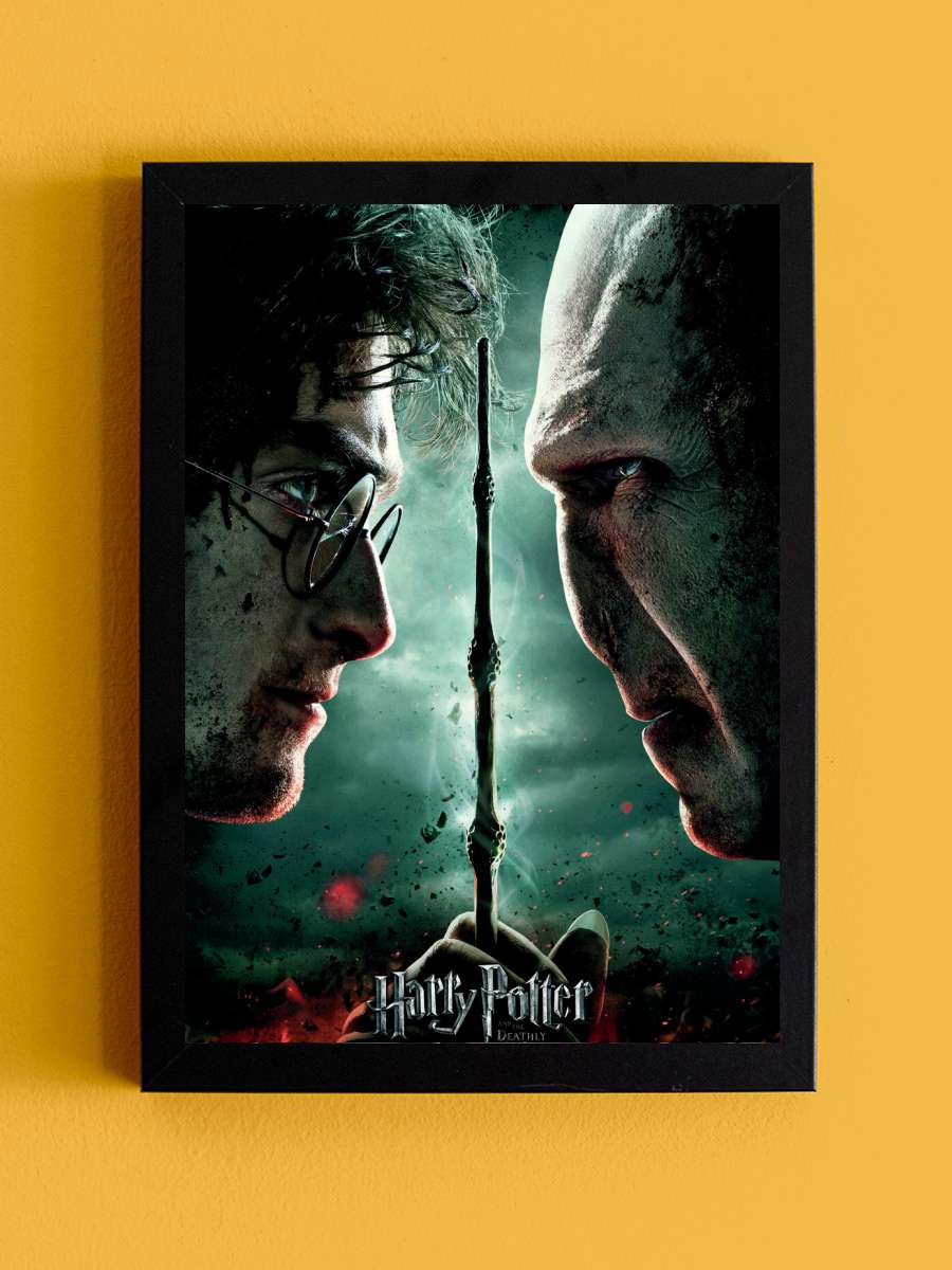 Harry Potter - Deathly Hallows Film Poster Tablo Siyah Çerçeveli Yüksek Kalite Film Duvar Tablo