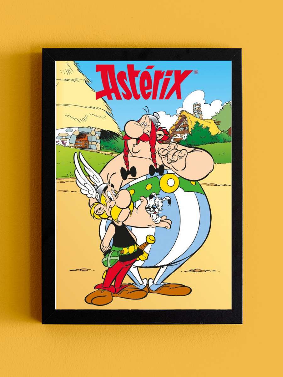 Asterix and Obelix Film Poster Tablo Siyah Çerçeveli Yüksek Kalite Film Duvar Tablo