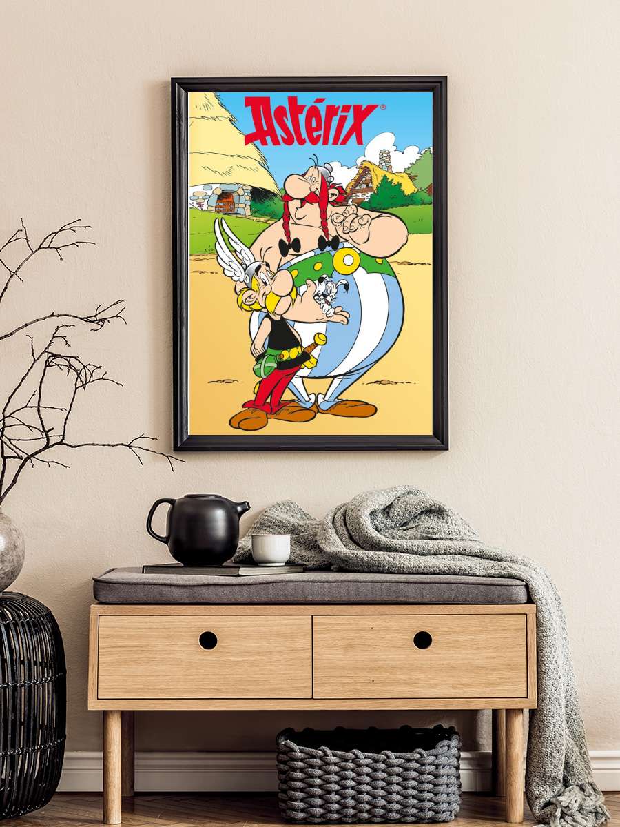 Asterix and Obelix Film Poster Tablo Siyah Çerçeveli Yüksek Kalite Film Duvar Tablo