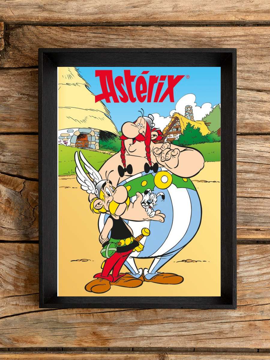 Asterix and Obelix Film Poster Tablo Siyah Çerçeveli Yüksek Kalite Film Duvar Tablo