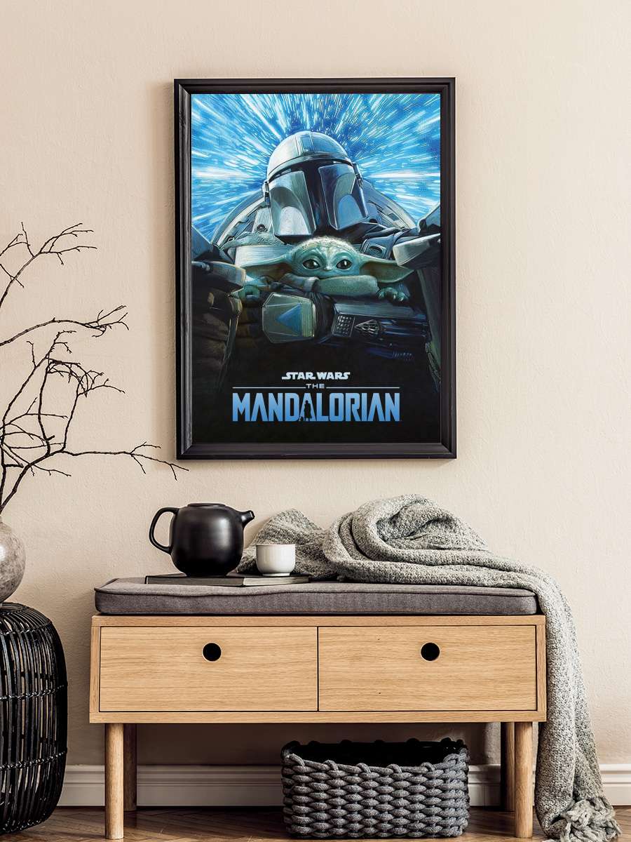 Star Wars: The Mandalorian S3 Film Poster Tablo Siyah Çerçeveli Yüksek Kalite Film Duvar Tablo