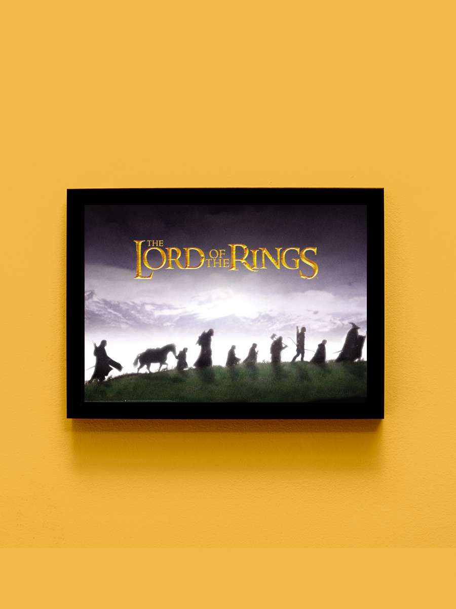 Lord of the Rings - Group Film Poster Tablo Siyah Çerçeveli Yüksek Kalite Film Duvar Tablo