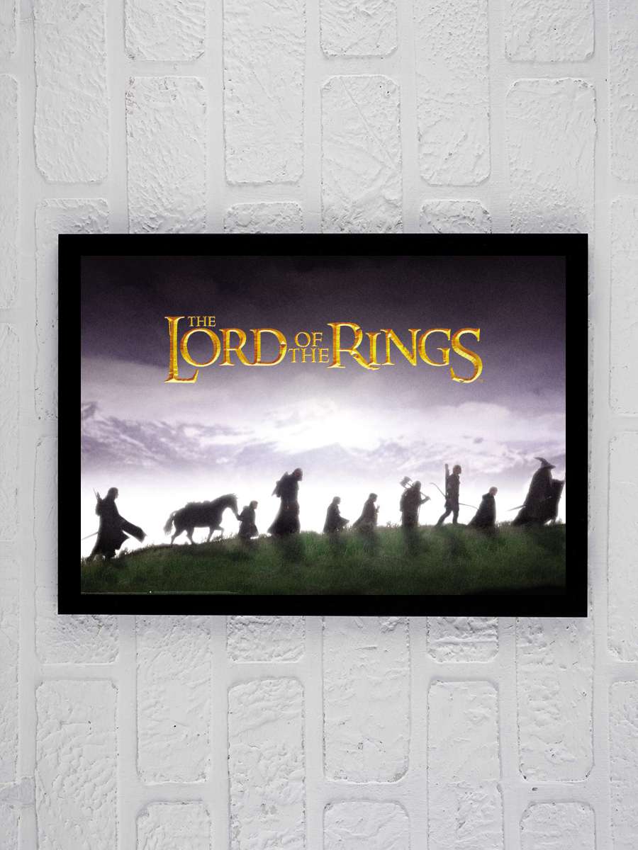 Lord of the Rings - Group Film Poster Tablo Siyah Çerçeveli Yüksek Kalite Film Duvar Tablo