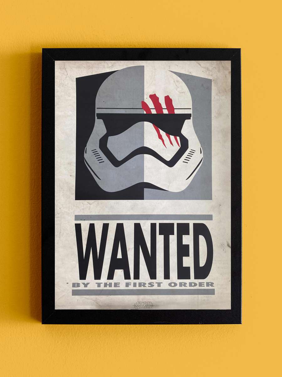 Star Wars - Wanted Trooper Film Poster Tablo Siyah Çerçeveli Yüksek Kalite Film Duvar Tablo