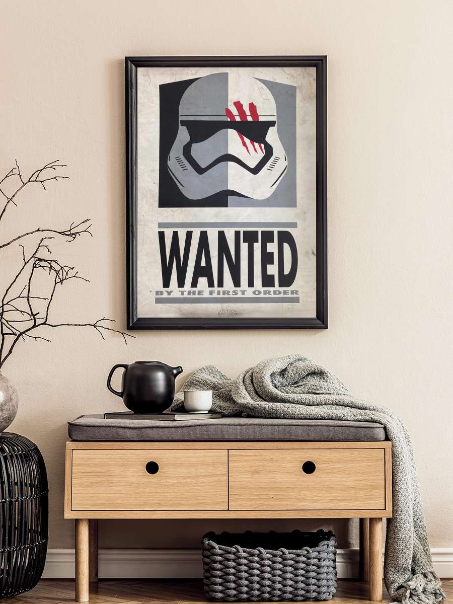 Star Wars - Wanted Trooper Film Poster Tablo Siyah Çerçeveli Yüksek Kalite Film Duvar Tablo