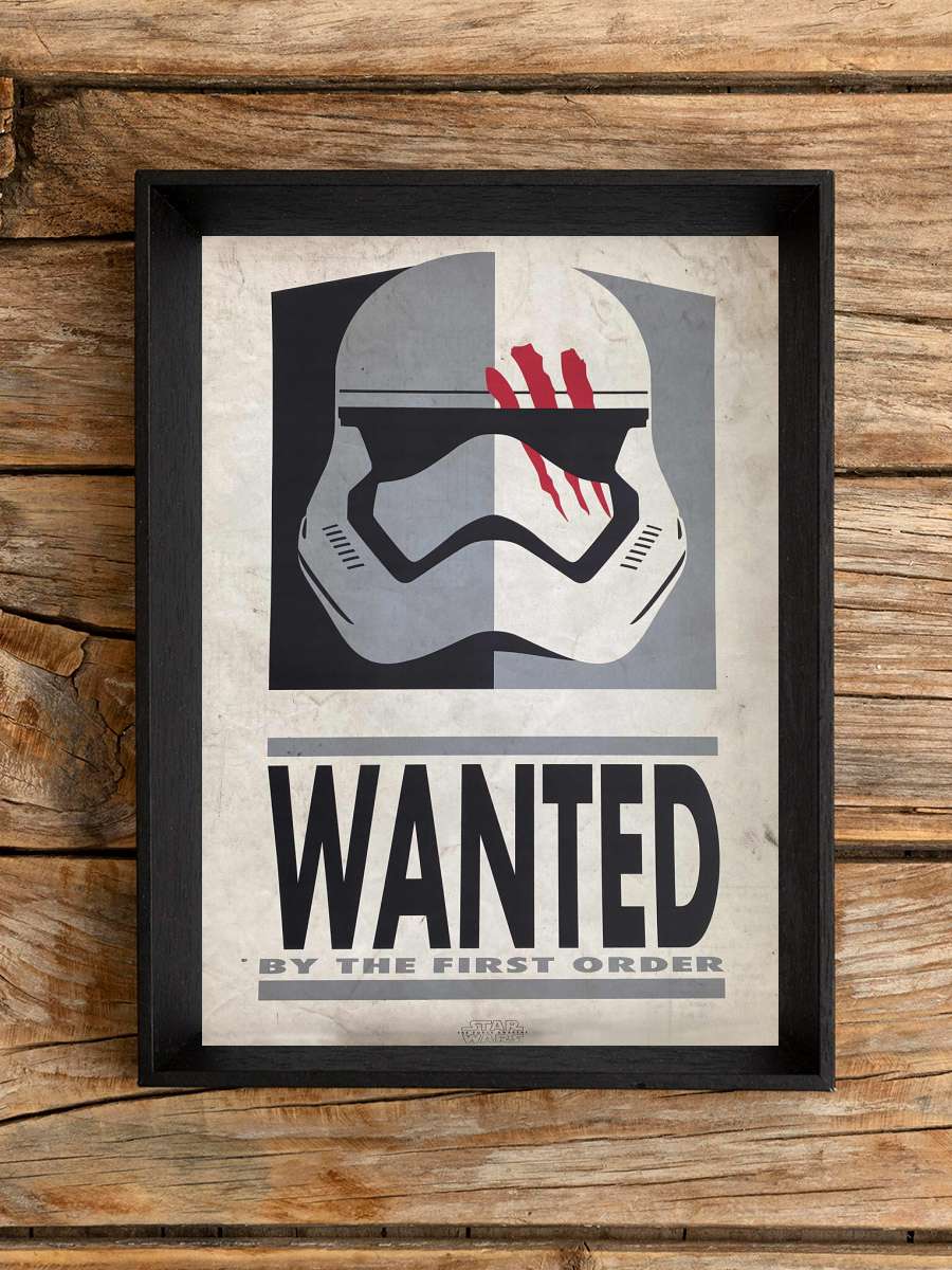 Star Wars - Wanted Trooper Film Poster Tablo Siyah Çerçeveli Yüksek Kalite Film Duvar Tablo