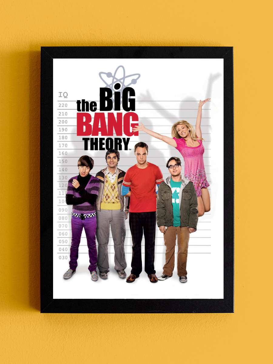 The Big Bang Theory - IQ meter Film Poster Tablo Siyah Çerçeveli Yüksek Kalite Film Duvar Tablo