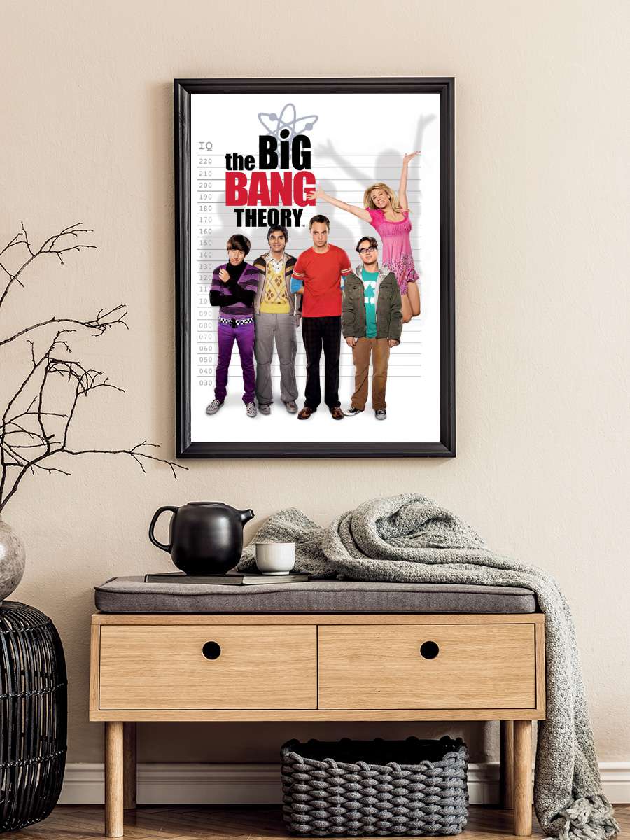 The Big Bang Theory - IQ meter Film Poster Tablo Siyah Çerçeveli Yüksek Kalite Film Duvar Tablo