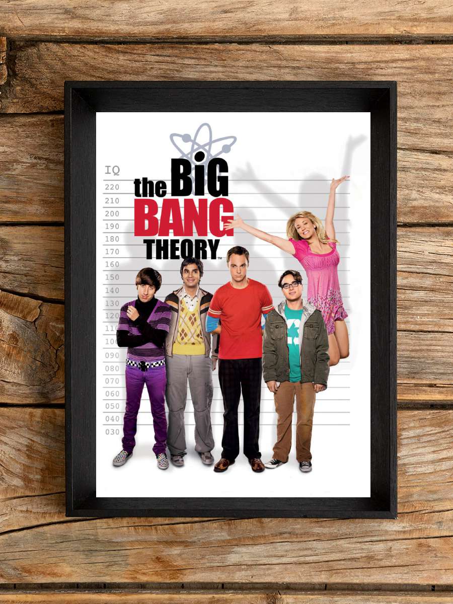 The Big Bang Theory - IQ meter Film Poster Tablo Siyah Çerçeveli Yüksek Kalite Film Duvar Tablo