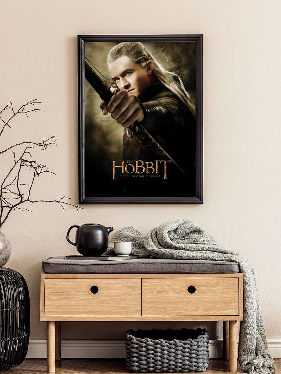 Hobbit - Legolas Film Poster Tablo Siyah Çerçeveli Yüksek Kalite Film Duvar Tablo