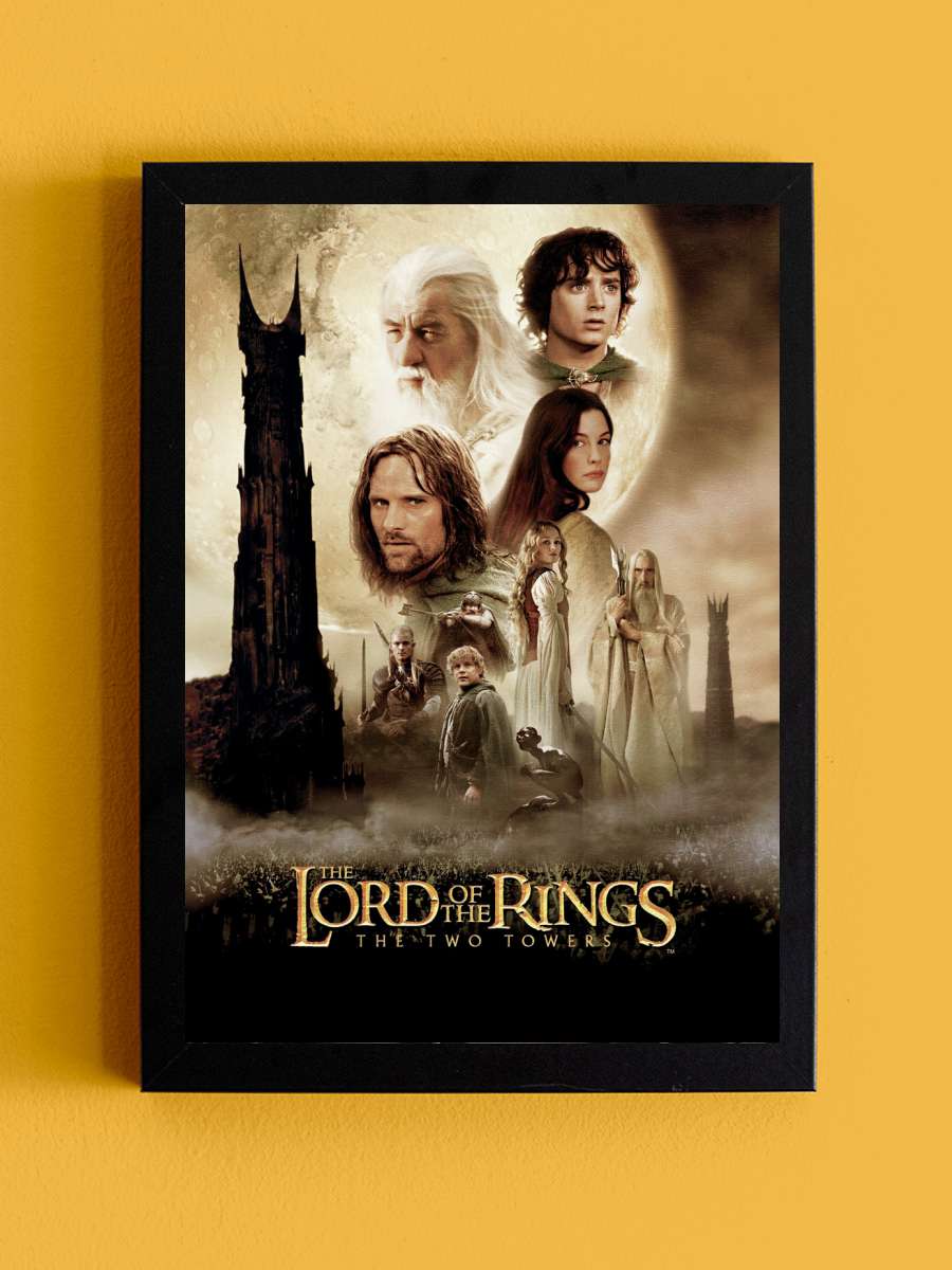 The Lord of the Rings - Two… Two Towers Film Poster Tablo Siyah Çerçeveli Yüksek Kalite Film Duvar Tablo