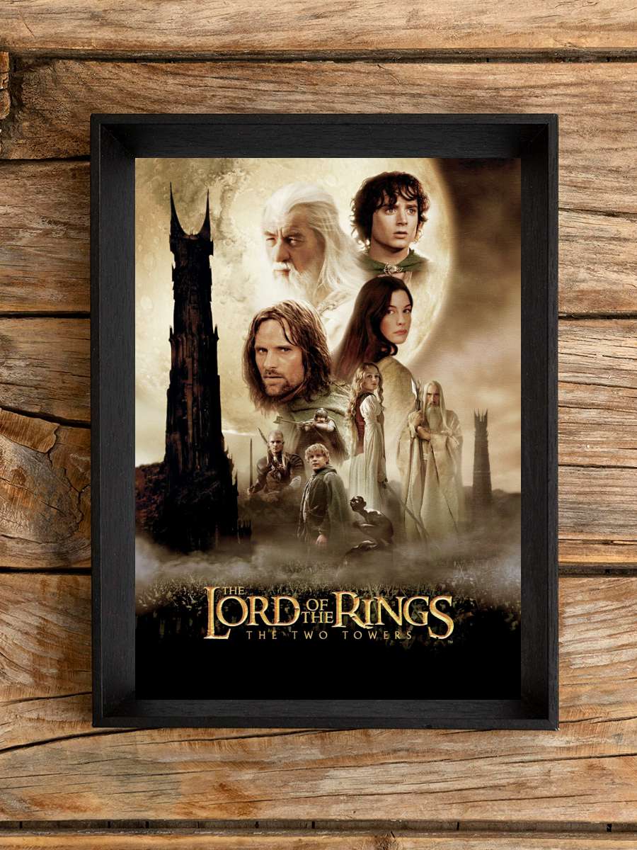 The Lord of the Rings - Two… Two Towers Film Poster Tablo Siyah Çerçeveli Yüksek Kalite Film Duvar Tablo