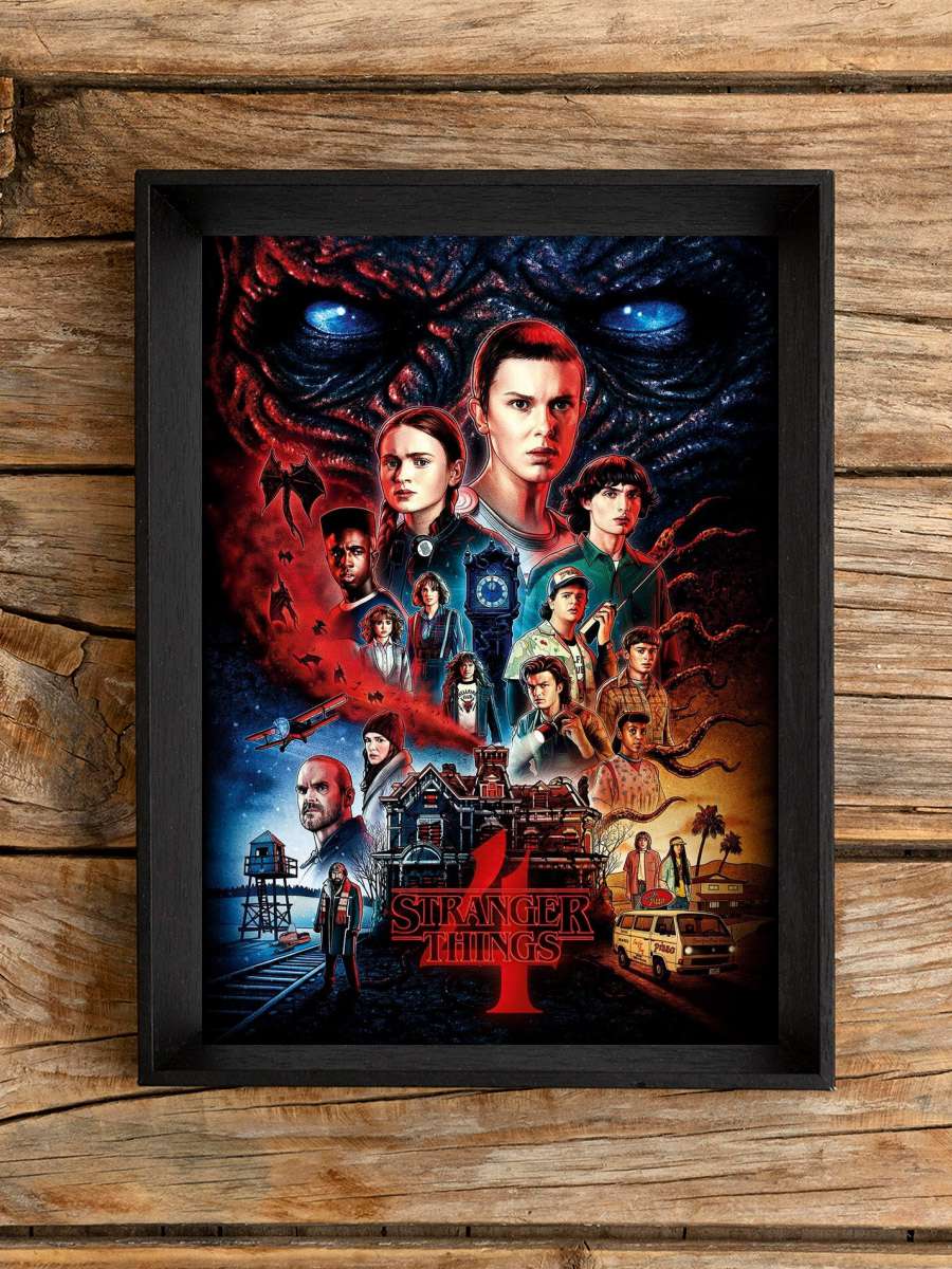 Stranger Things - Vecna Film Poster Tablo Siyah Çerçeveli Yüksek Kalite Film Duvar Tablo