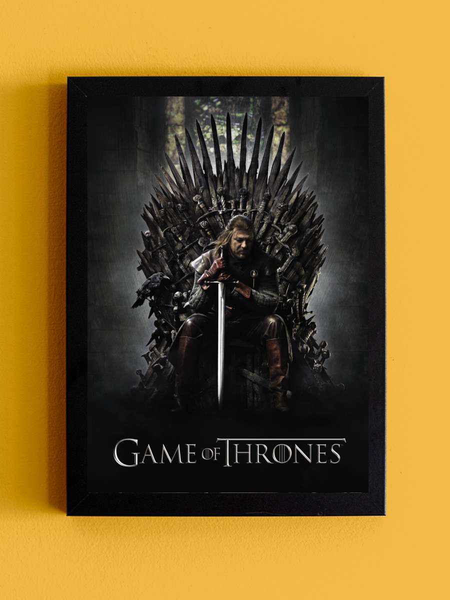 Game of Thrones - Season 1 Key… Key art Film Poster Tablo Siyah Çerçeveli Yüksek Kalite Film Duvar Tablo