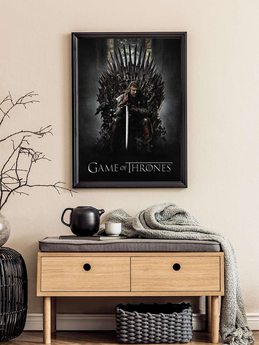 Game of Thrones - Season 1 Key… Key art Film Poster Tablo Siyah Çerçeveli Yüksek Kalite Film Duvar Tablo