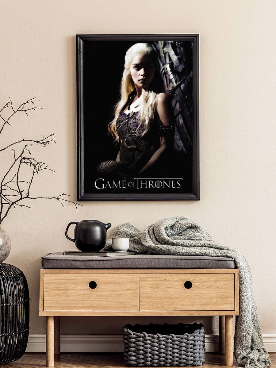 Game of Thrones - Daenerys… Daenerys Targaryen Film Poster Tablo Siyah Çerçeveli Yüksek Kalite Film Duvar Tablo