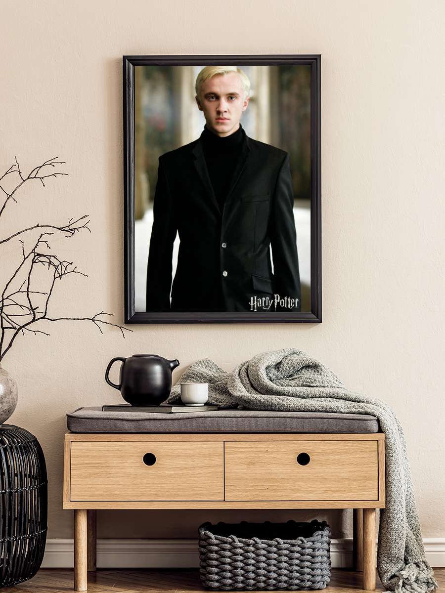 Harry Potter - Draco Malfoy Film Poster Tablo Siyah Çerçeveli Yüksek Kalite Film Duvar Tablo