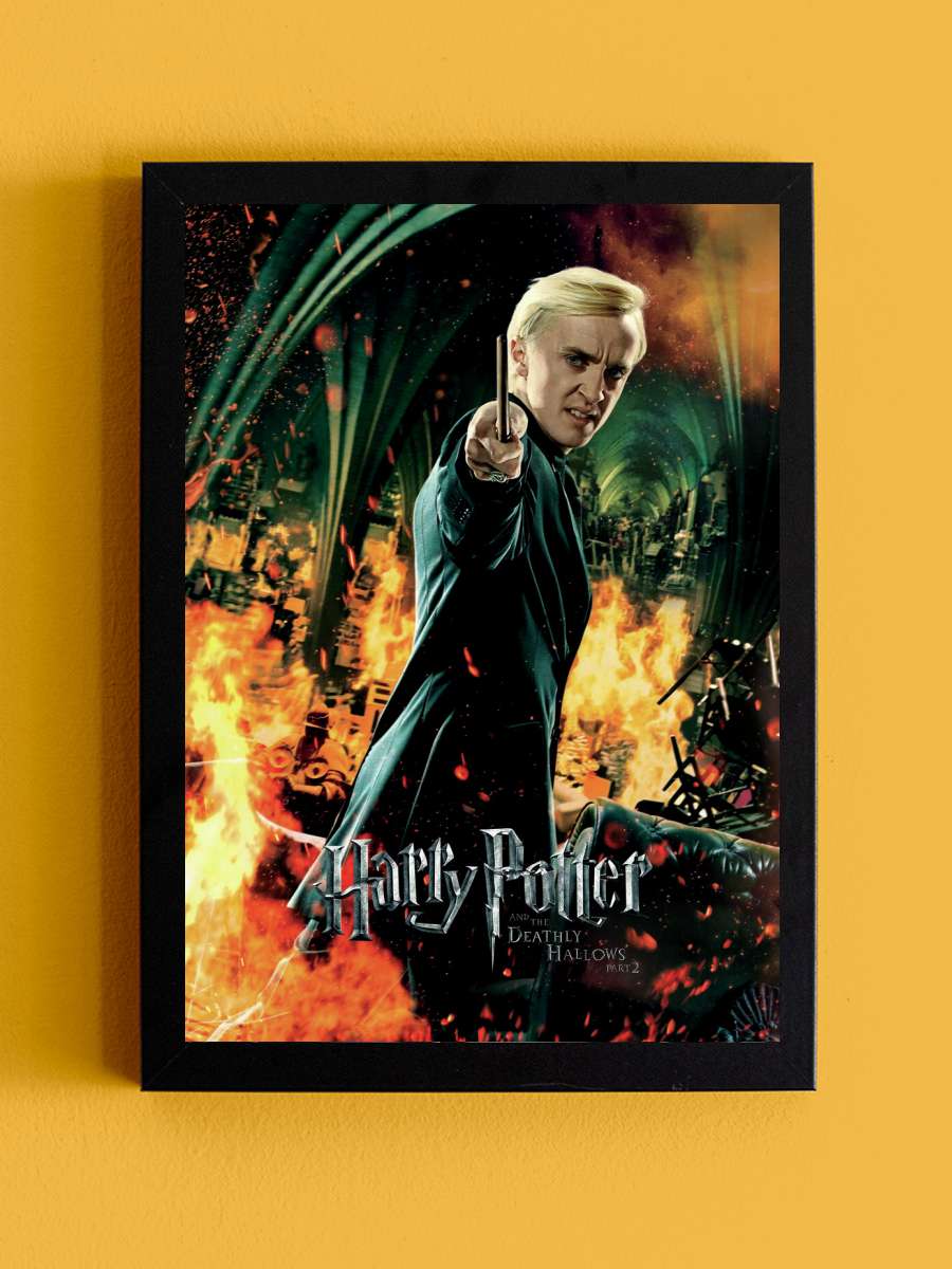 Harry Potter - Draco Malfoy Film Poster Tablo Siyah Çerçeveli Yüksek Kalite Film Duvar Tablo